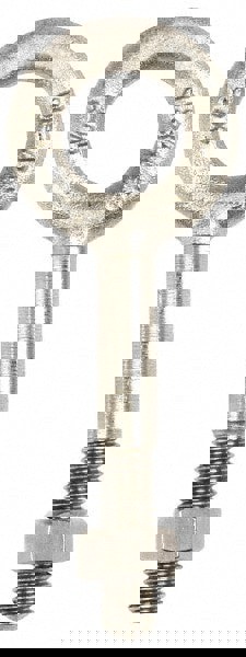 Fixed Lifting Eye Bolt: Without Shoulder, 1,200 lb Capacity, 3/8 Thread, Grade 316 Stainless Steel